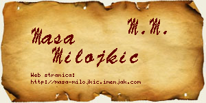 Maša Milojkić vizit kartica